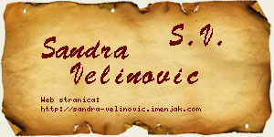 Sandra Velinović vizit kartica